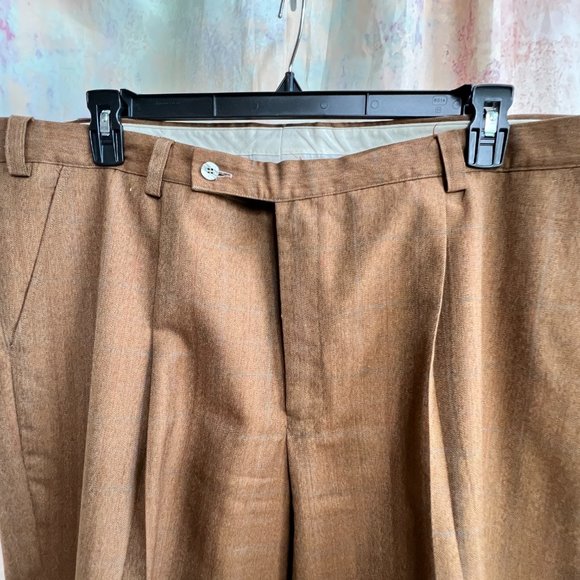 📌Dark Caramel Dress Pants European Tailoring Handmade with High Quality Fabric - Picture 4 of 13